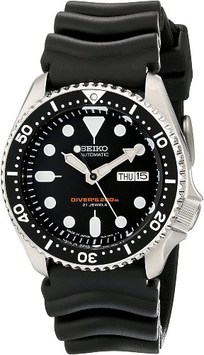 Seiko SKX007J1 Analog Japanese-Automatic Black Rubber Diver's Watch