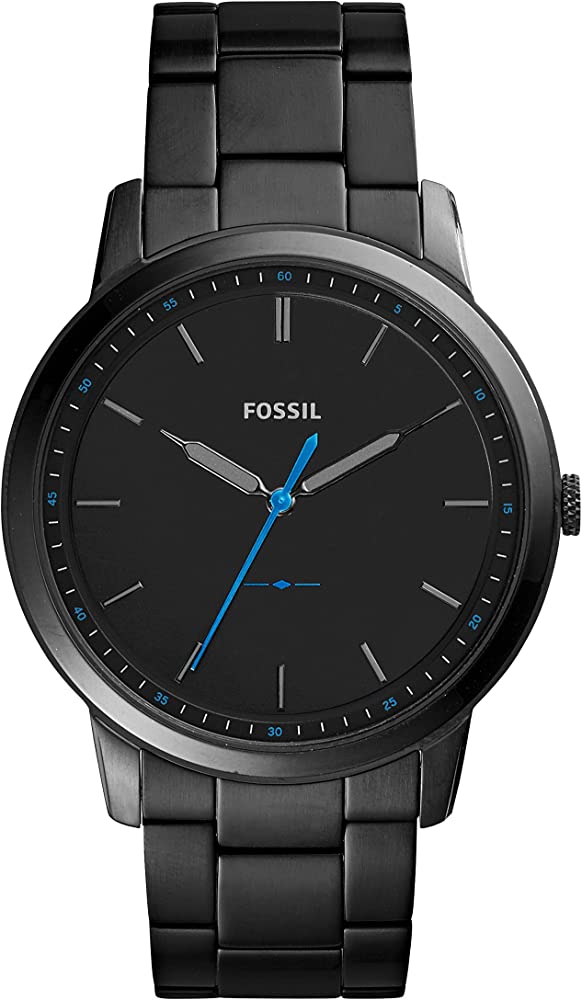 Read more about the article Fossil Minimalist Black Stainless Steel Watch FS5308
