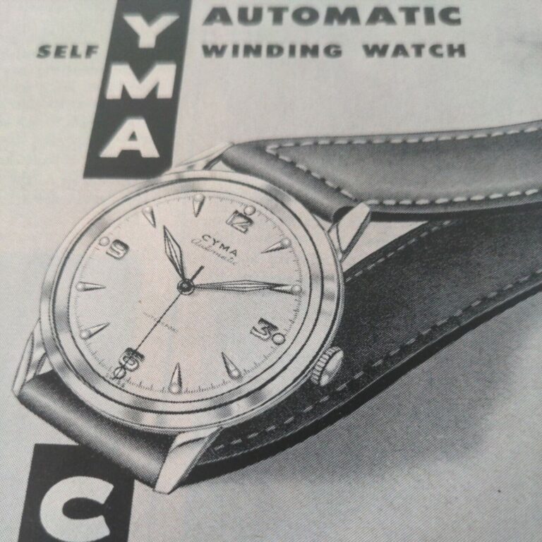 Anuncio de reloj Cyma