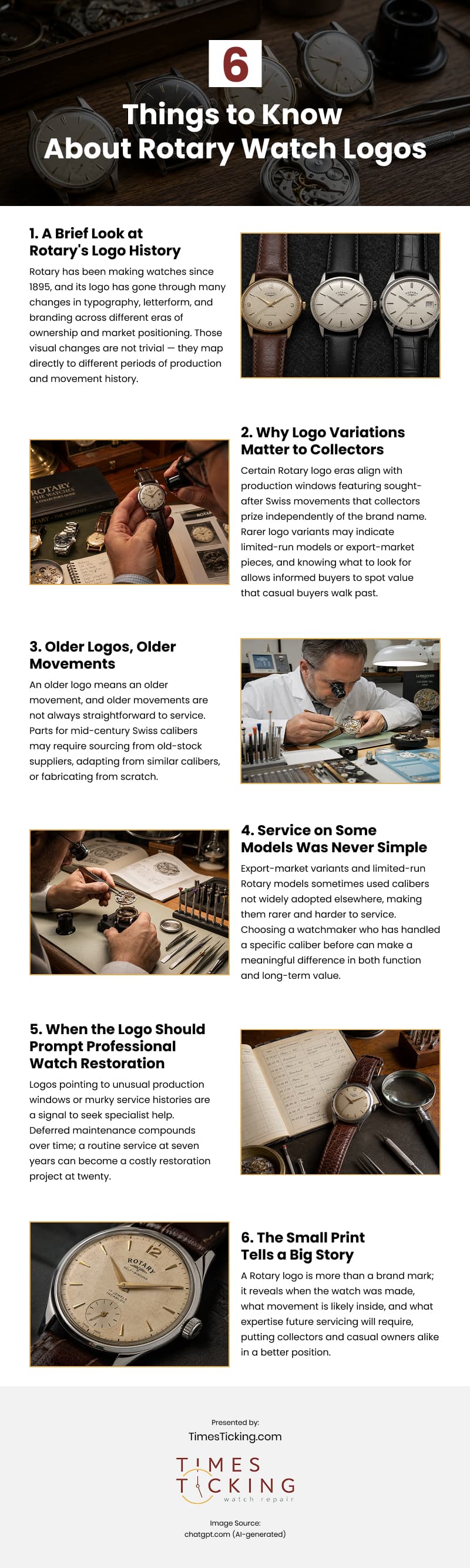 6 Things to Know About Rotary Watch Logos Infographic 6 Things to Know About Rotary Watch Logos Infographic