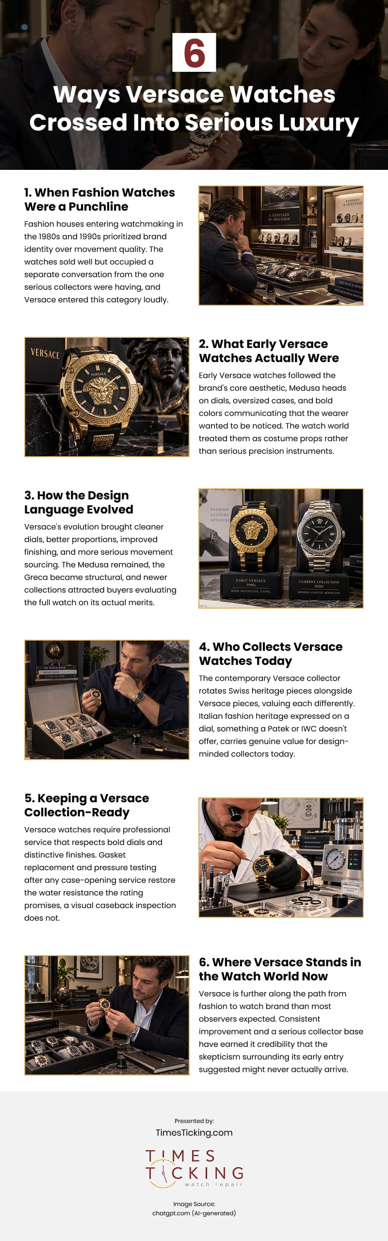 6 Ways Versace Watches Crossed Into Serious Luxury Infographic 6 Ways Versace Watches Crossed Into Serious Luxury Infographic